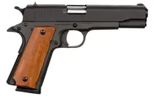 Rock Island Armory M1911-A1 GI Standard FS Semi-Automatic .45 ACP Pistol, 5" Barrel, 8 Rounds, Parkerized Finish, Wood Grip
