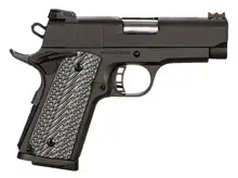 Rock Island Armory 51479 Rock Ultra CS 1911 Tactical II Compact .45 ACP Pistol, 3.5" Barrel, 7-Round, Black Parkerized Steel with Gray G10 Grip