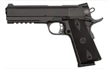 Rock Island Armory M1911 A1 Tactical Standard FS .45 ACP 5" Barrel 8-Round Pistol with Rail, Black Parkerized Finish and Rubber Grip - 51484