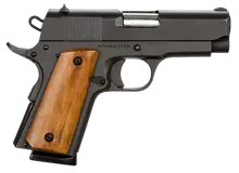 Rock Island Armory M1911-A1 GI Standard Compact .45 ACP 3.5" Barrel 7-Round Pistol, MA Compliant - Black Parkerized Finish with Wood Grip