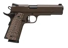 Rock Island Armory M1911 A1 .45 ACP 5" Barrel Pistol with Patriot Brown Cerakote, G10 Desert Storm Grips - 8 Rounds