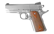 Rock Island Armory Standard CS 1911 .45ACP 3.6" Stainless Steel Pistol with Wood Grips, 7 Rounds