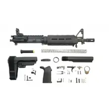 PSA 10.5" Carbine-Length 5.56 NATO 1/7 Phosphate MOE SBA3 Pistol Kit w/MBUS Rear