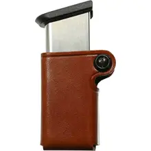 GALCO SMC22 Single Magazine Case, Tan Leather, Compatible with Walther P99, 9mm/.40 Double Stack Magazine, Belt Loop 1.75" Wide, Ambidextrous