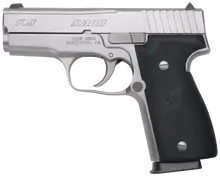 KAHR Arms K9 9mm Luger 3.5" Barrel Semi-Automatic Pistol with 7+1 Capacity, Stainless Steel Finish, Black Polymer Grip, and Tritium Night Sights - K9093N