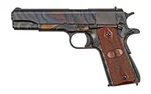 Auto-Ordnance 1911GCH Semi-Automatic Pistol, .45 ACP, 5" Barrel, 7 Rounds, Case Hardened Carbon Steel, Checkered Wood Grip with US Logo
