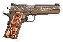 Auto-Ordnance 1911 A1 .45 ACP, 5" Barrel, 45th President Trump Engraving, Bronze/Copper, 7-Round Pistol