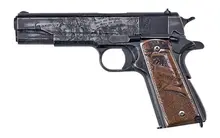 Auto-Ordnance Revolution 1911 .45 ACP 5" Barrel 7-Round Pistol with Engraved Copper Grips and Midnight Blue Distressed Cerakote Finish