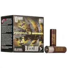 FEDERAL BLACK CLOUD FS STEEL 10 GAUGE AMMUNITION 3-1/2" #2 1-5/8 OZ STEEL SHOT 1375 FPS