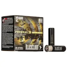 Federal Premium Black Cloud 12 Gauge 3" 1-1/4 oz #4 Steel Shot Ammunition - 25 Rounds/Shells