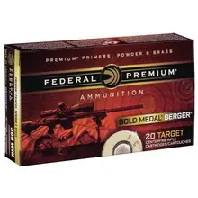Federal Gold Medal .223 Remington 73gr Berger BT Target Ammunition - 20 Rounds per Box