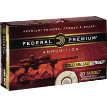 Federal Premium Gold Medal .308 Winchester 185gr Berger Juggernaut OTM Tactical Ammunition, 20 Round Box
