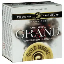 Federal Premium Gold Medal Grand Paper 12 Gauge 2-3/4" 1.125 oz Lead Shot #7.5, 1145 FPS Ammunition - 25 Rounds Box