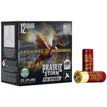 Federal Premium Prairie Storm FS Steel 12 Gauge Ammunition, 2.75", 1 1/8 oz, #3 Shot, 25 Rounds - PFSX147FS3