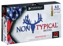 FEDERAL NON-TYPICAL 6.5 CREEDMOOR 140GR NON-TYPICAL SOFT POINT 20RD #65CDT1