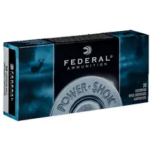 Federal Power-Shok 6.5 Creedmoor 140gr Jacketed Soft Point Ammo, 20 Rounds Box