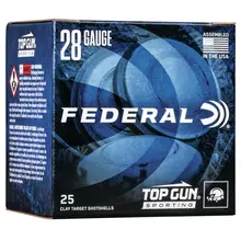 Federal Top Gun Sporting 28 Gauge 2-3/4" Shell, 3/4 oz, #8 Lead Shot, 25/Box Ammo