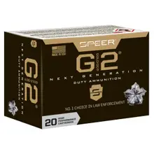 Speer Gold Dot G2 .45 ACP +P 230 Grain Polymer Filled Hollow Point Handgun Ammunition, 20 Rounds