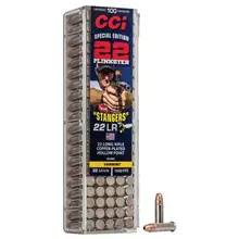 CCI "Stangers" Stinger 22 LR Ammo, 32 Grain Copper Plated Hollow Point, 100 Rounds - 50100CC