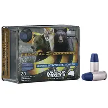 Federal Premium 9mm Luger +P 147gr Solid Core Synthetic Flat Nose Ammunition - 20 per Box, P9SHC1