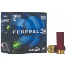 Federal Top Gun 12 Gauge 2.75" 1 1/8 oz 1200 FPS #7.5 Lead Shot Ammo with Paper Wad - 25 Rounds