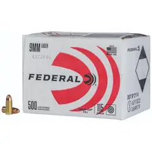 Federal Champion 9mm Luger 115 Grain FMJ Bulk Ammunition 500 Rounds
