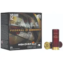 Federal Premium High Over All 12 Gauge 2.75" 1 1/8 oz 1250 FPS 7.5 Shot Ammo 25 BX/10 CS