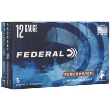 Federal Power-Shok 12 Gauge 2.75" #1 Buckshot 16 Pellets - 5 Rounds