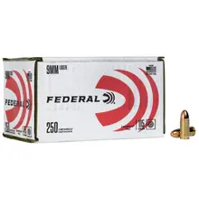 Federal Champion 9mm Luger 115 Grain FMJ Ammunition - 250 Rounds