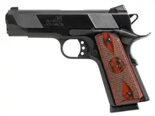 Iver Johnson Hawk 1911A1 Commander Series 70 .45ACP 4.25" FS 8RD High Polished Blued Steel Slide with Rosewood Grip