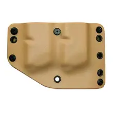 Phalanx Defense Systems Stealth Operator Twin Mag Right Hand Holster, Double Stack, Polymer, Coyote Tan, OWB, Belt Clip - H60067