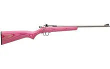 Keystone Crickett Gen 2 Youth Single-Shot .22LR Bolt-Action Rifle with Pink Laminate Stock and Stainless Steel Finish - KSA2226