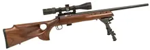 Keystone Crickett 722 Varmint Bolt Action Rifle .22 LR, 20" Blued Barrel, Walnut Thumbhole Stock, with Scope, Rings, and Bipod - KSA20030