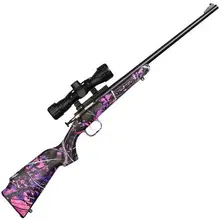 Crickett Muddy Girl .22 LR Single Shot Rifle with 16.125" Blued Barrel and Synthetic Camo Stock - Scope Package Included