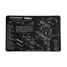 "TEKMAT Ruger LCP 17"x11" Black Pistol Cleaning Mat with Parts Diagram and Microfiber Tektowel"