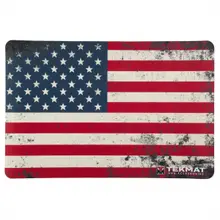 TEKMAT 11"x17" Pistol Cleaning Mat, Old Glory US Flag Design, Red/White/Blue