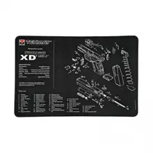 TEKMAT Springfield Armory XD MOD.2 Armorers Bench Cleaning Mat, 11"x17" with Microfiber Tektowel, Black - R17-XDMOD2