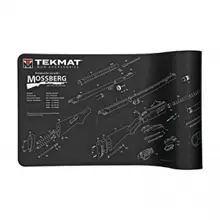 TEKMAT Mossberg Shotgun Cleaning Mat, 12"x36", Black Neoprene with Parts Diagram and Microfiber Tektowel