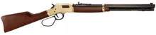 Henry Big Boy Large Loop Lever Action Rifle, .357 Magnum/.38 Special, 20" Blued Barrel, 10+1 Rounds, Polished Brass Finish, American Walnut Stock