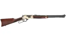 Henry Repeating Arms Side Gate Lever Action Shotgun - .410 Gauge, 20" Barrel, 5+1, 2.5" Chamber, Polished Brass & American Walnut Finish