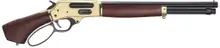 Henry Repeating Arms Axe .410 Gauge Lever Action Shotgun, 15.14" Barrel, 5-Round, Brass/Blued Finish, American Walnut Grip - H018BAH410