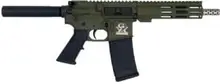 GLFA Great Lakes Firearms AR15 Pistol .223 Wylde 7.5" Stainless Barrel OD Green