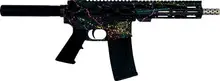 Great Lakes Firearms AR15 Pistol .223 Wylde 7.5" Stainless Steel Barrel Splatter Black