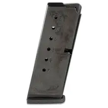 Kel-Tec PF-9 9mm Luger 7 Round Magazine with Blued Steel Body and Flat Polymer Base Plate