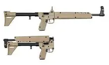 Kel-Tec Sub-2000 Gen 2, .40 S&W, 16.1" Blued Barrel, Tan Grip, 15-Round, Semi-Automatic Rifle for Glock 22