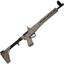 Kel-Tec Sub-2000 G2 9mm Semi-Automatic Rifle with 16.25" Barrel, M&P Magazines, M-LOK Compatible, 17 Rounds, Adjustable Stock, Tan/Black