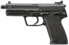 Heckler & Koch USP Tactical V1 9mm Luger with 4.86" Threaded Barrel, Black Polymer Grip, Serrated Steel Slide, and 2 Magazines M709001T-A5