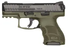 Heckler & Koch VP9SK Subcompact 9mm OD Green 3.39in Pistol with Night Sights and 3x10rd Magazines