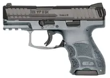 Heckler & Koch VP9SK Subcompact 9mm Luger, 3.39" Barrel, Grey Frame, Night Sights, 3-10rd Magazines