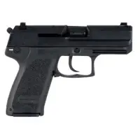 Heckler & Koch USP Compact V1 .45 ACP Pistol, 3.78" Barrel, 8+1 Rounds, Black Steel Slide, Black Polymer Grip, Night Sights, Decocker Safety - 81000344